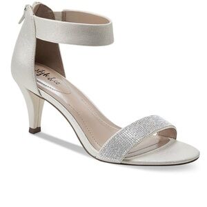 Style & Co. Shimmering Silver and Cream Heels